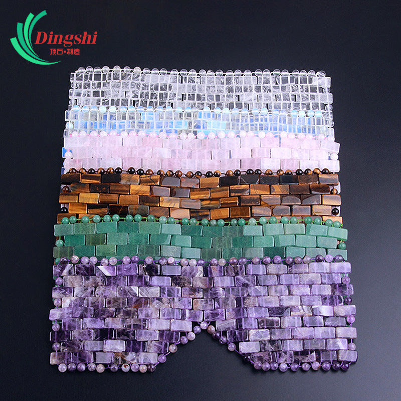 Powder crystal eye mask Jade eye crystal eye mask to relieve eye fatigue amethyst white jade mask spot hot sale