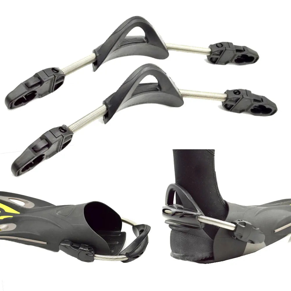 2PC Snorkeling SCUBA Diving Spring Fin Strap with Quick Release Buckle