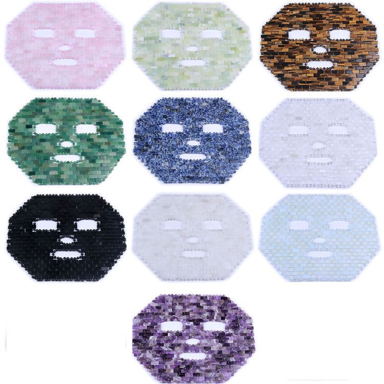 Powder crystal eye mask Jade eye crystal eye mask to relieve eye fatigue amethyst white jade mask spot hot sale