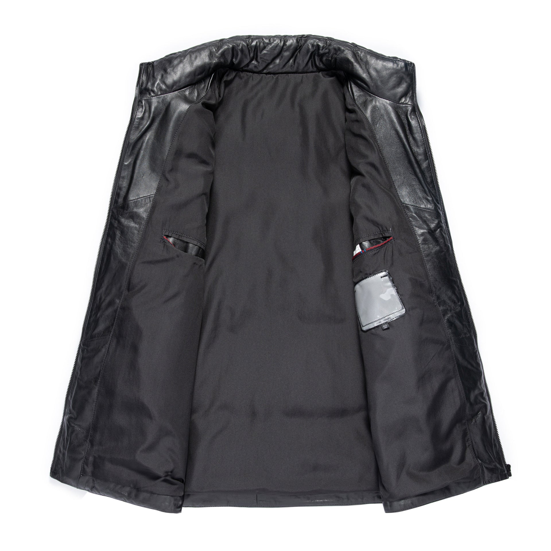 Haining High-end Genuine Leather Men's Coat 2024 Winter Short Authentic Sheepskin Down Jacket Men's Leather Jacket