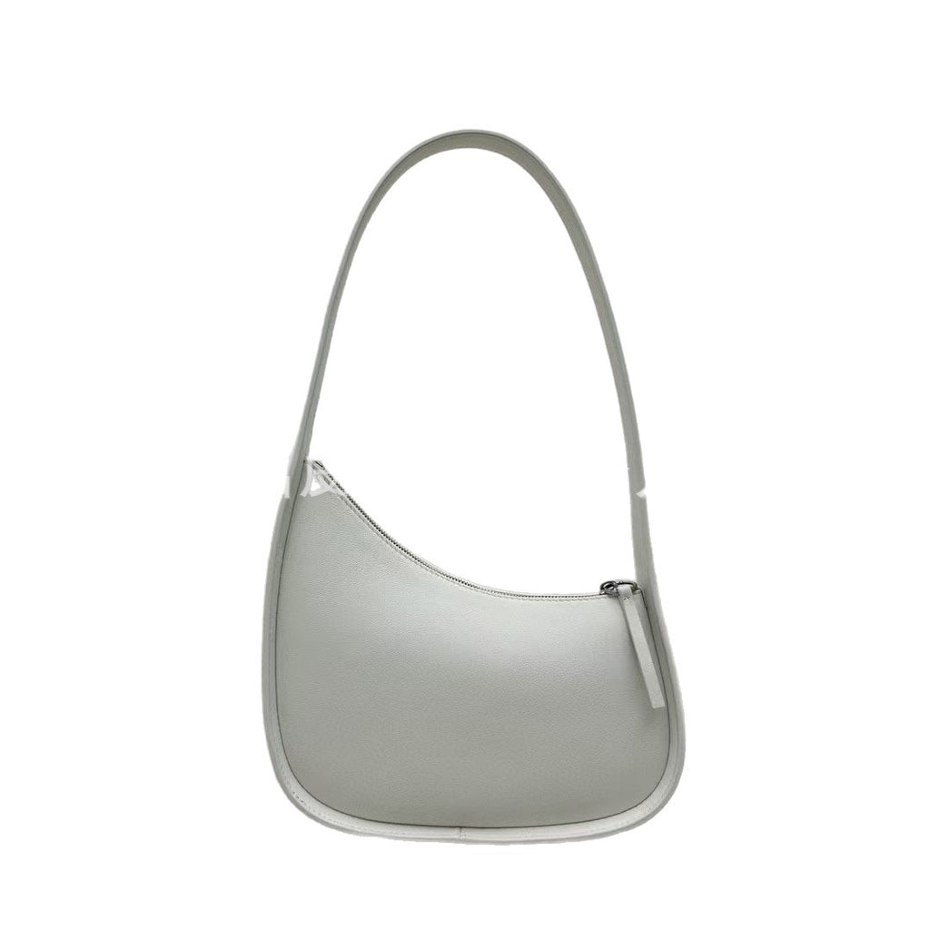 2026 Cross-Border Half-Moon Bag with Niche Design, Similar to Kendall Jenner's Style, Fashionable Single-Shoulder Underarm Genuine Leather Handbag Tote for Women