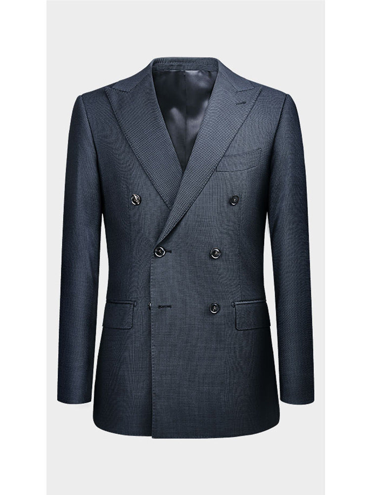 New Italian Pure Wool Men's Suit suit Double-breasted Suit Business Gentleman British Handsome plus size Suit