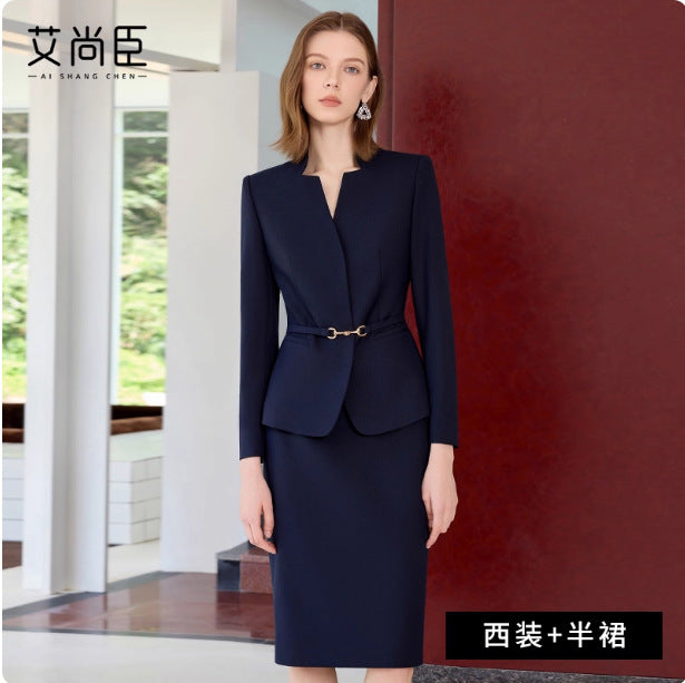 Aishangchen Women's Fashion Autumn Elegant Commuter Suit Formal Niche Design Elegant Workwear