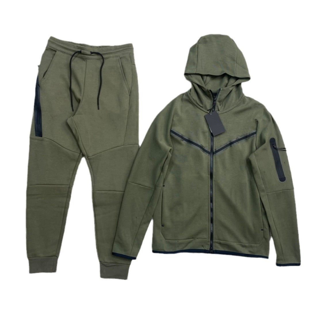 Cross-border Sports suit Men's Spring and Autumn New Knitted Casual Hooded Cardigan Men's Sportswear Sweater Pants Set