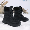 Winter Snow Boots Plush Warm Cotton Shoes Wear-Resistant Sports Outdoor High-Top Lace-Up Women's Boots Cross-Border Large Size Outdoor Shoes