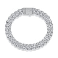 Cross-Border S925 Silver Moissanite Pure Silver Bracelet Niche Light Luxury High-End Bracelet Ins Fashion Temperament Jewelry for Women
