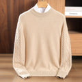 Cashmere Sweater Men's Round Neck 100 Pure Cashmere Knitted Bottoming Wool Sweater 2025 Autumn and Winter New Thickened Sweater