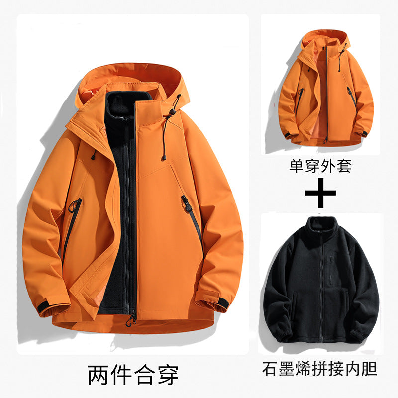 Birdhouse 3-in-1 Windproof and Water-Resistant Mountaineering Jacket for Men and Women, 3-in-1 down Jacket