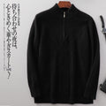New Half-turtleneck Cashmere Sweater Men's Zipper Sweater Solid Color Knitted Sweater Long-sleeved Sweater Men's Knitted Base Shirt for Men