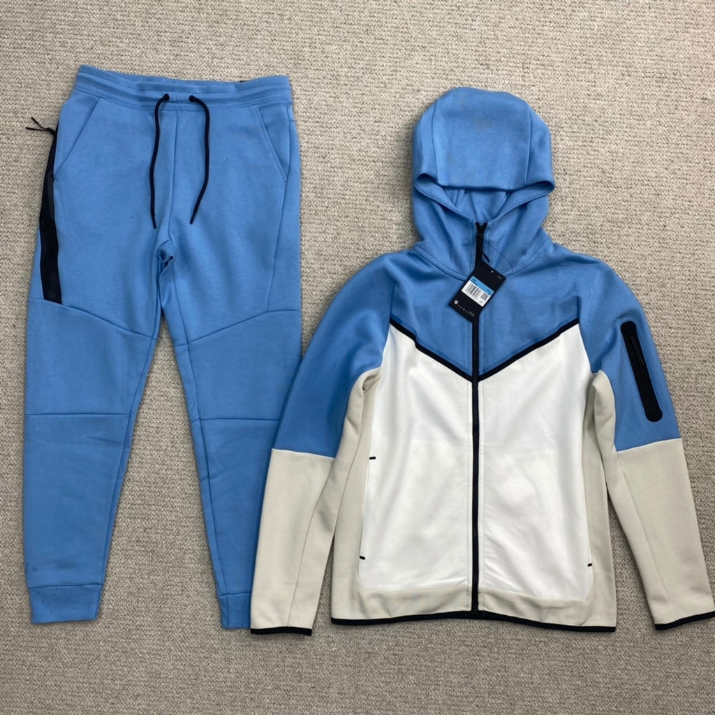 Cross-border Sports suit Men's Spring and Autumn New Knitted Casual Hooded Cardigan Men's Sportswear Sweater Pants Set