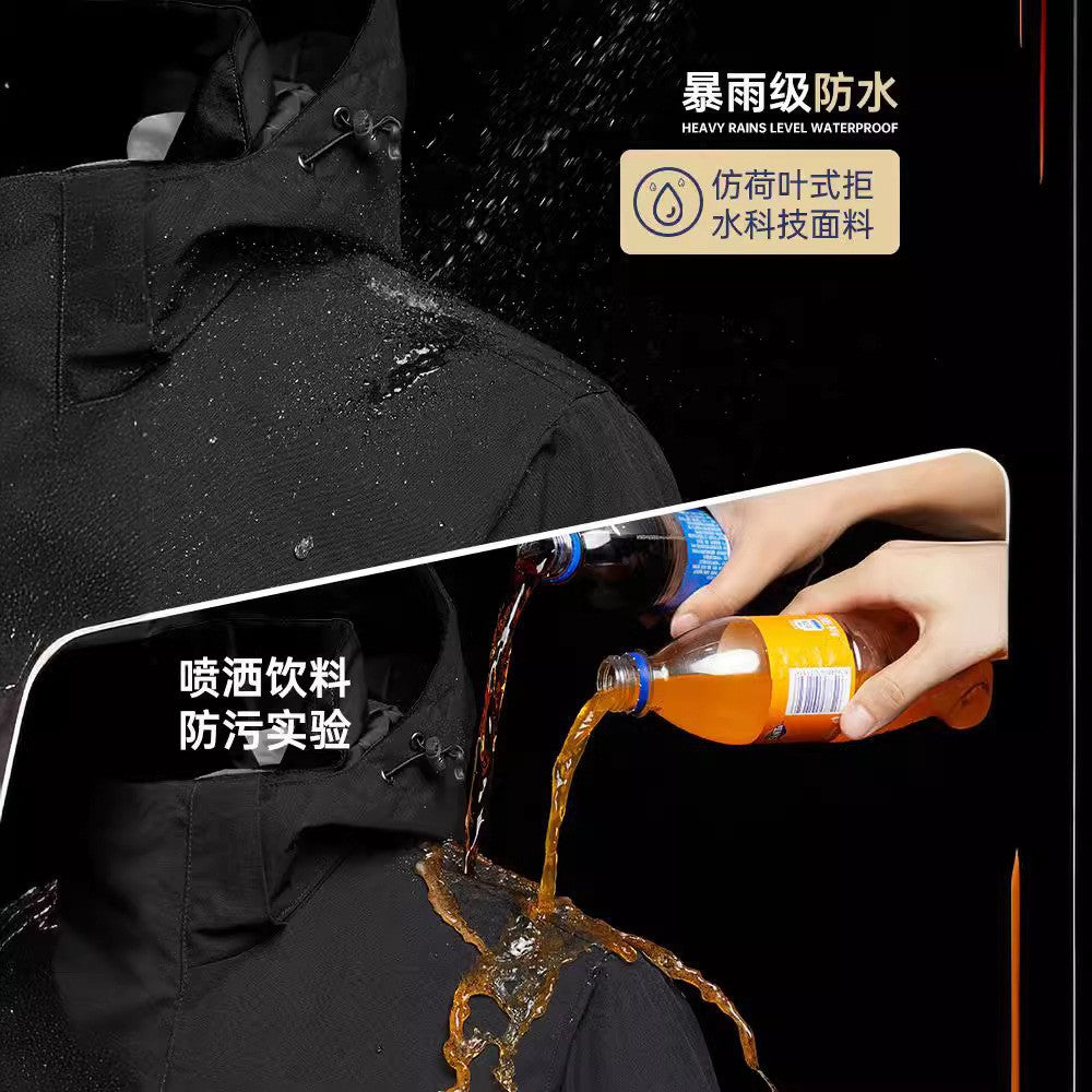 2024 New Style Three-in-One Detachable Men's Outdoor Windproof Waterproof Spring Autumn Winter Fashion Brand All-match Jacket