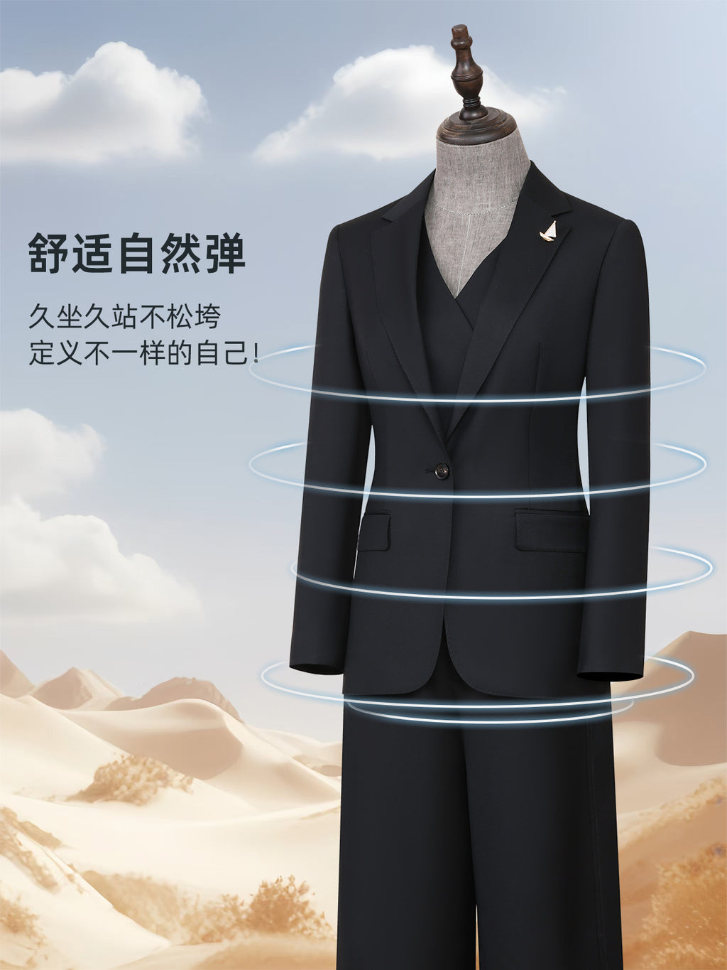 New Machine Washable Wool Small Suit Jacket Women's High-end Business Suit Dipper Wide Leg Pants Professional suit