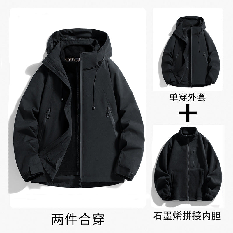 Birdhouse 3-in-1 Windproof and Water-Resistant Mountaineering Jacket for Men and Women, 3-in-1 down Jacket