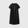 Xiangyun Yarn Tortoise Red Cloud Yarn Beads Silk dress Women's Summer 100% Mulberry Silk Short Sleeve Skirt