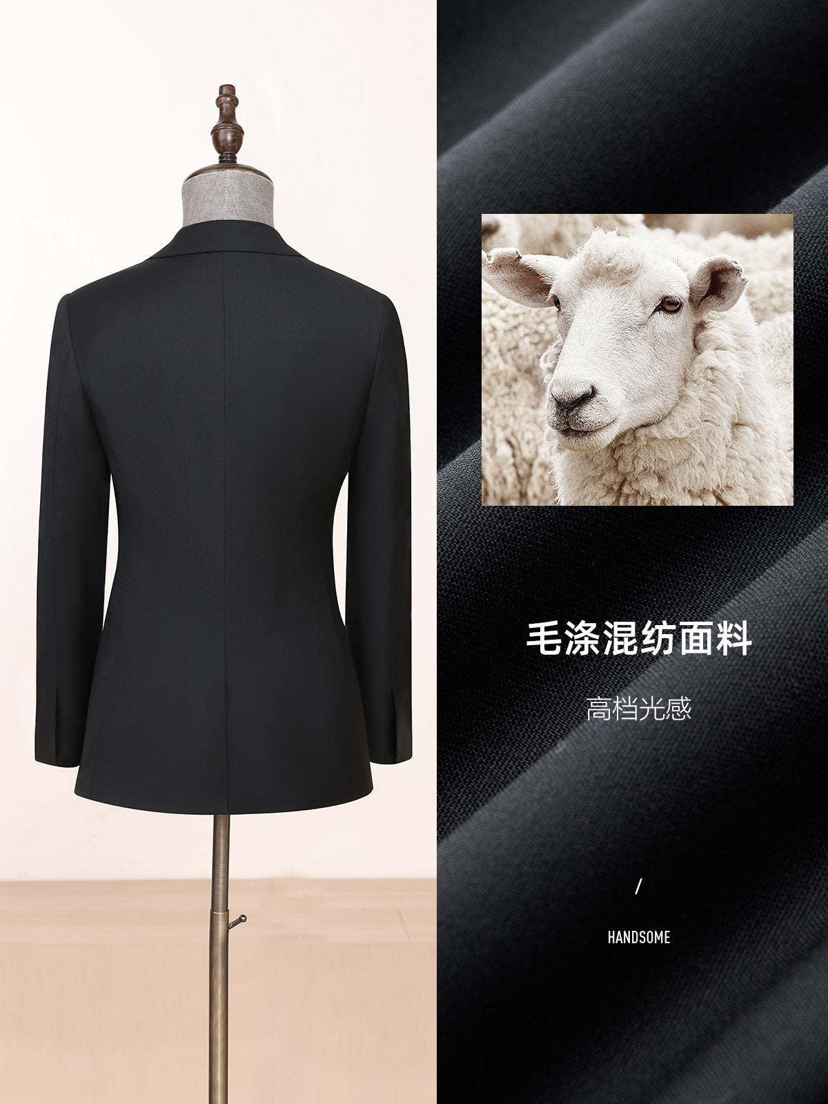 New Machine Washable Wool Small Suit Jacket Women's High-end Business Suit Dipper Wide Leg Pants Professional suit