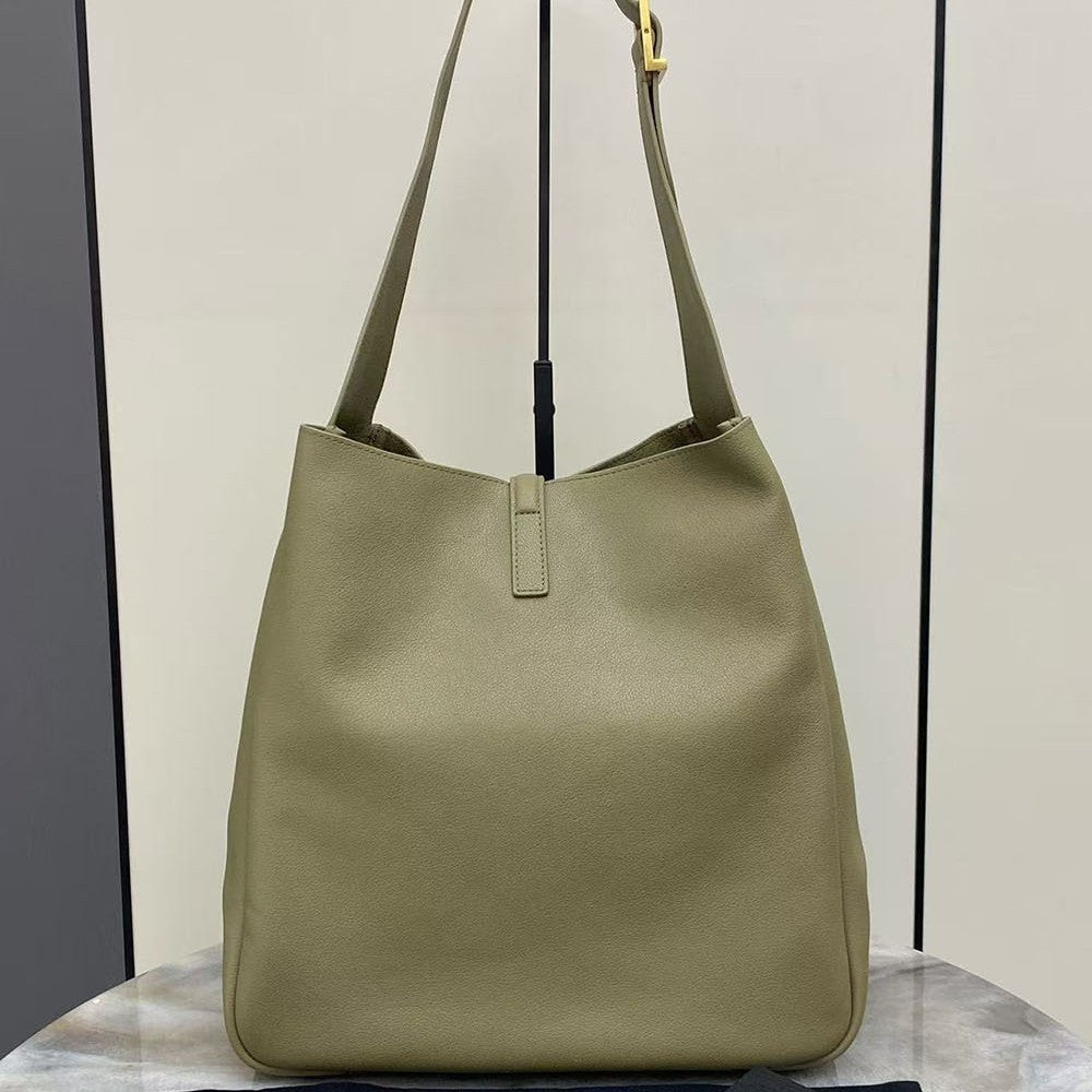 2026 New Model Genuine Leather Versatile Korean Trendy Hobo Underarm Bucket Bag Rose Same Style Single Shoulder Women's Bag