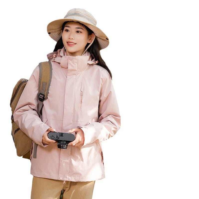 2024 New Style Three-in-One Detachable Men's Outdoor Windproof Waterproof Spring Autumn Winter Fashion Brand All-match Jacket