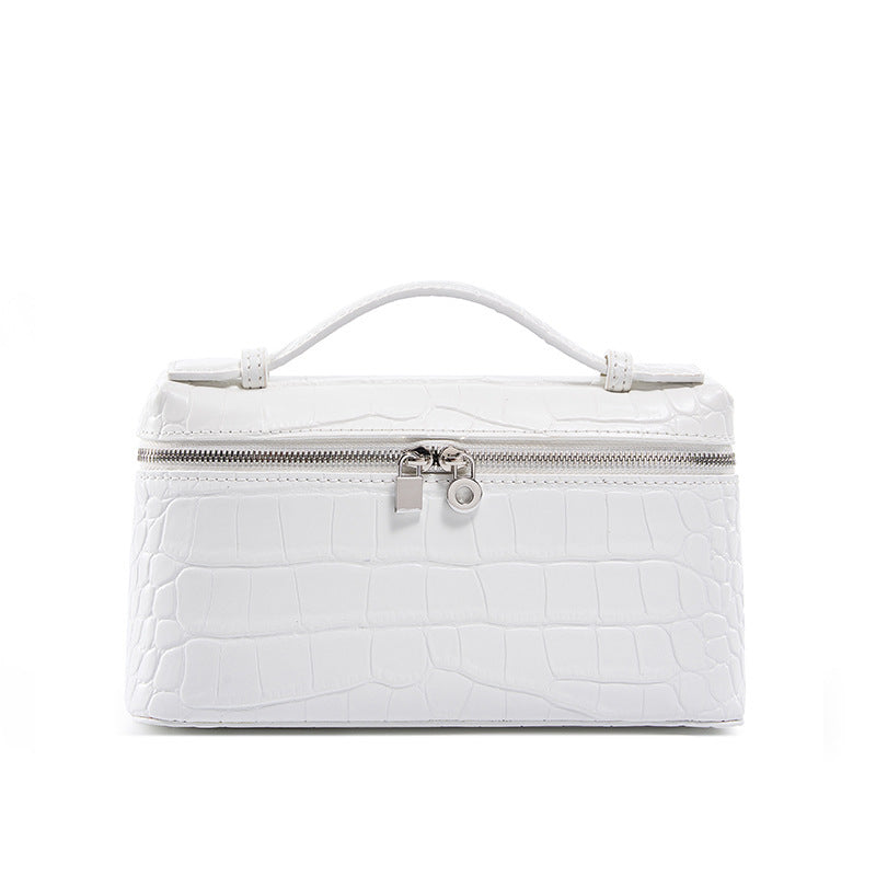 Lp Lunch Box Bag 2025 New First-Layer Cowhide Box Bag High-Quality One-Shoulder Satchel Cross-Body Genuine Leather Women's Bag Cross-Border