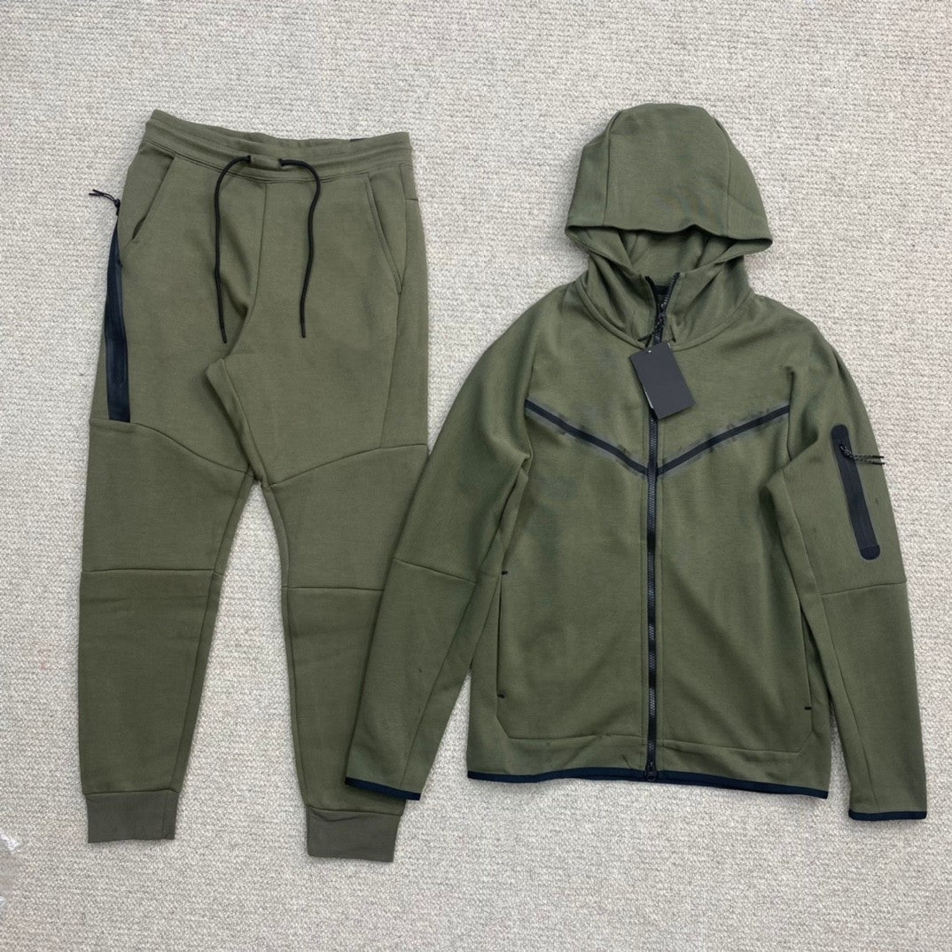 Cross-border Sports suit Men's Spring and Autumn New Knitted Casual Hooded Cardigan Men's Sportswear Sweater Pants Set