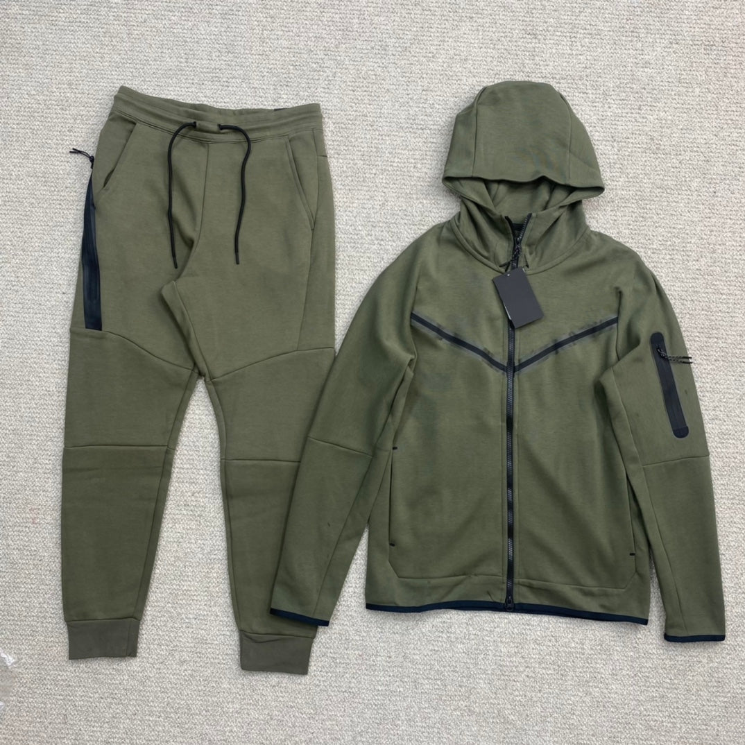 Cross-border Sports suit Men's Spring and Autumn New Knitted Casual Hooded Cardigan Men's Sportswear Sweater Pants Set