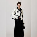 Elegant Fashion Women's Winter Short Wool Coat All-match Western Style Overskirt Retro New Chinese Style suit