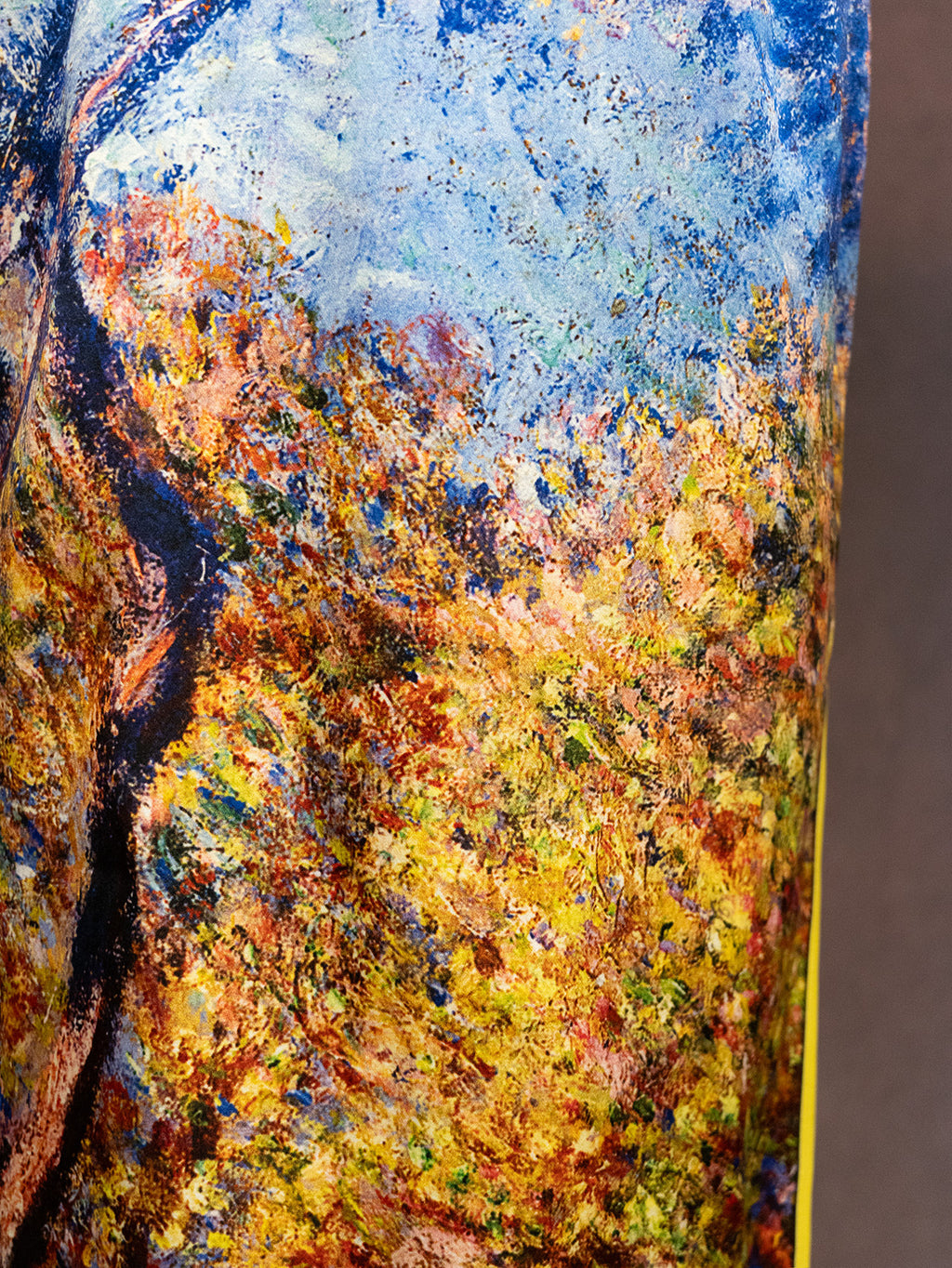 Hand-Painted Original Silk Cheongsam by Yan Yan, Custom-Made with the Tree of Life Design, Elegant Evening Cheongsam