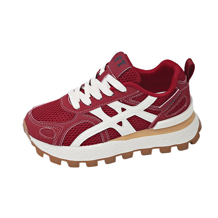 Thick-Soled Height-Increasing Mesh Shoes for Women, Breathable Mesh Surface, 2025 Autumn New Style, Sports Casual Height-Increasing Dad Shoes