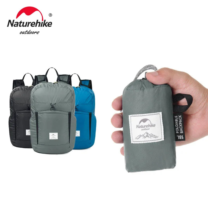 Naturehike Cloudy Goose 18L 22L Silicone Folding Backpack Lightweight Portable Waterproof Bag Outdoor Hiking Shoulder Skin Bags