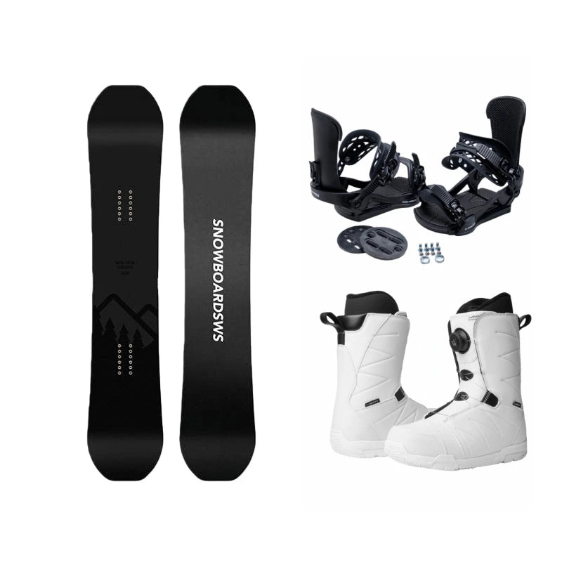 Snowboard for Adults Men and Women Winter Universal Snowboard Kit Skis Snowboard Skiing  Set Freestyle Wood Core