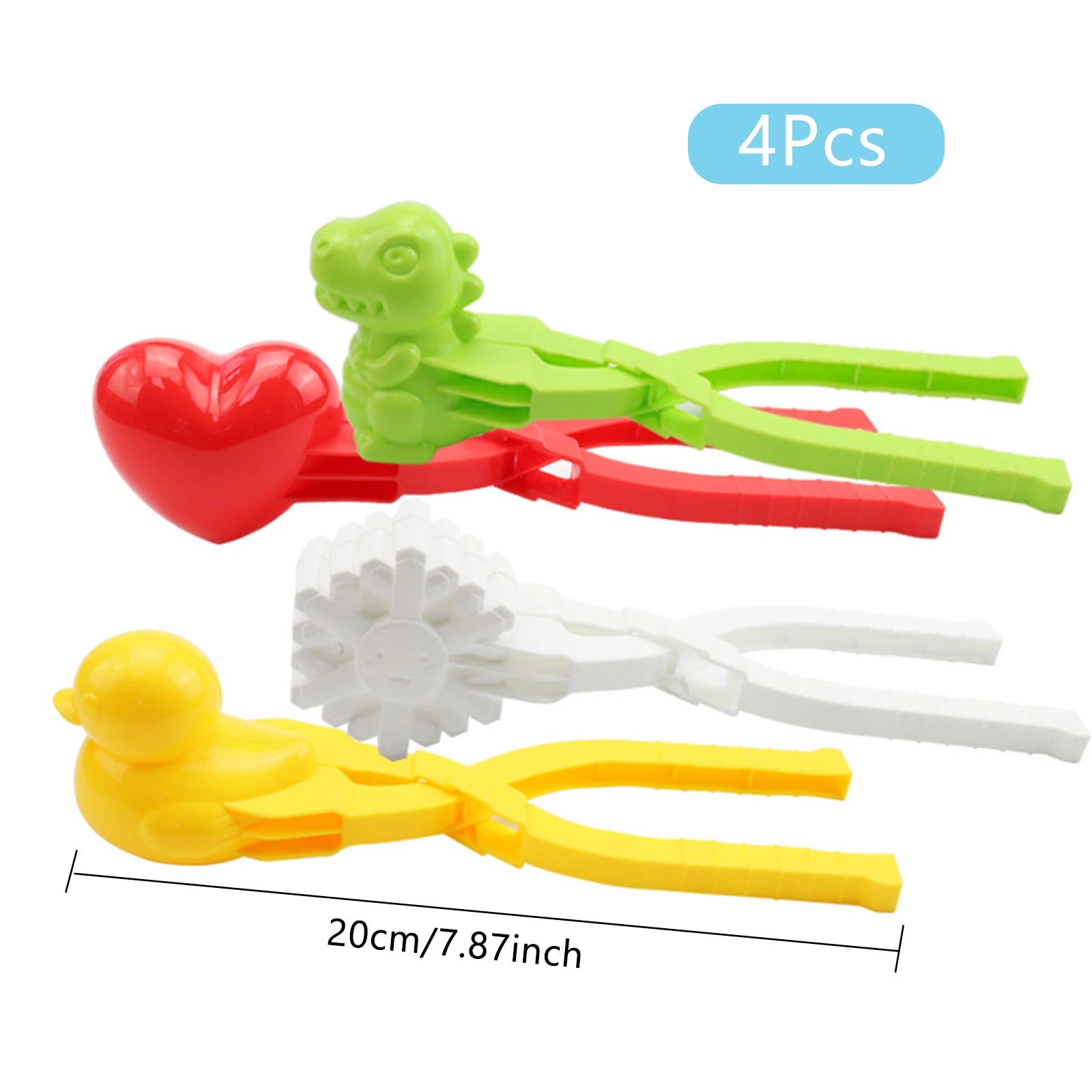1/4pcs Snowball Maker Clip Multi-shape Cartoon Snow Balls Making Clamps Snow Ball Maker Gadgets Kids s for Snowball Fights Tool