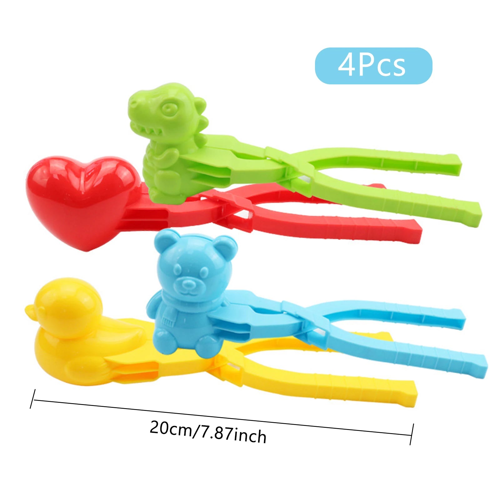 1/4pcs Snowball Maker Clip Multi-shape Cartoon Snow Balls Making Clamps Snow Ball Maker Gadgets Kids s for Snowball Fights Tool