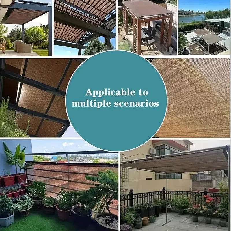 Durable Brown UV Protection Canopy Outdoor Sun Shade Net for Garden Patio Plant Sunshade Sail Greenhouse Outdoor Pavilion