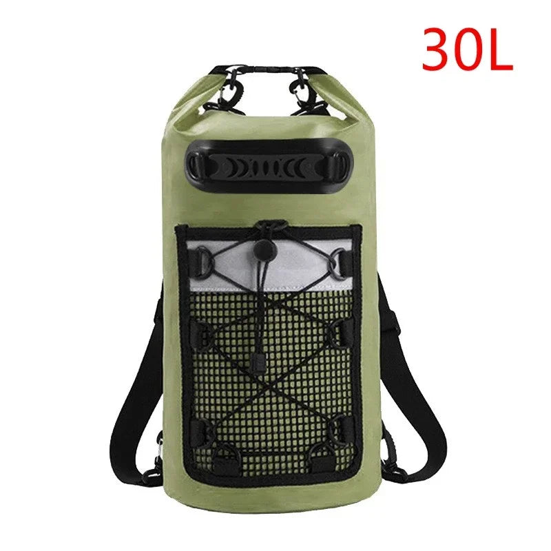 Swimming PVC Pack Dry Bags 20/30L Outdoor Sports Waterproof Shoulder Bags for Trekking Rafting Surfing Kayak Boating Backpack