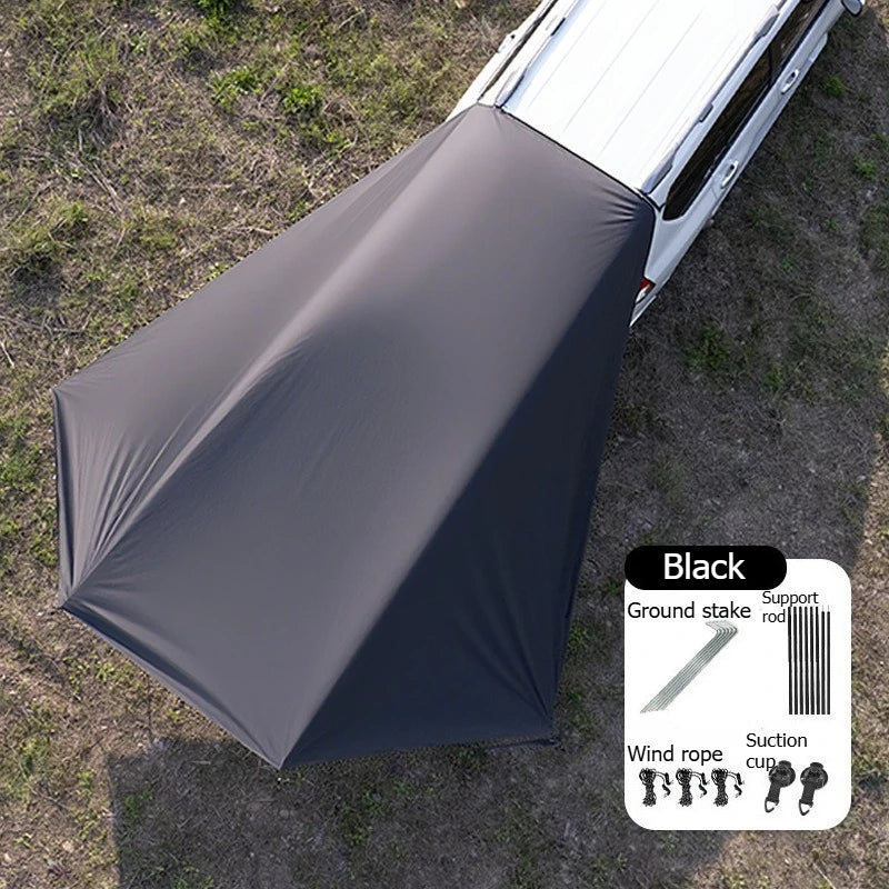 SUV car side canopy self-driving tour suction cup sunscreen silver-coated vinyl awning outdoor camping rear tent