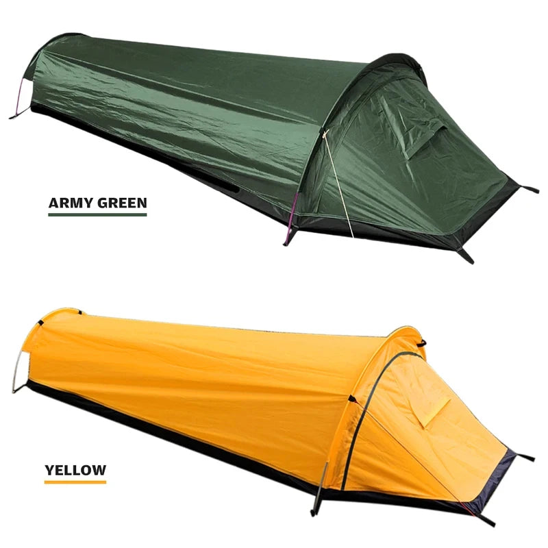 Single-person camping tent Ultra-lightweight compact outdoor sleeping bag Tent Large Capacity Waterproof Backpack Tent cover Hik