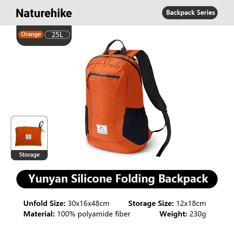 Naturehike Cloudy Goose 18L 22L Silicone Folding Backpack Lightweight Portable Waterproof Bag Outdoor Hiking Shoulder Skin Bags