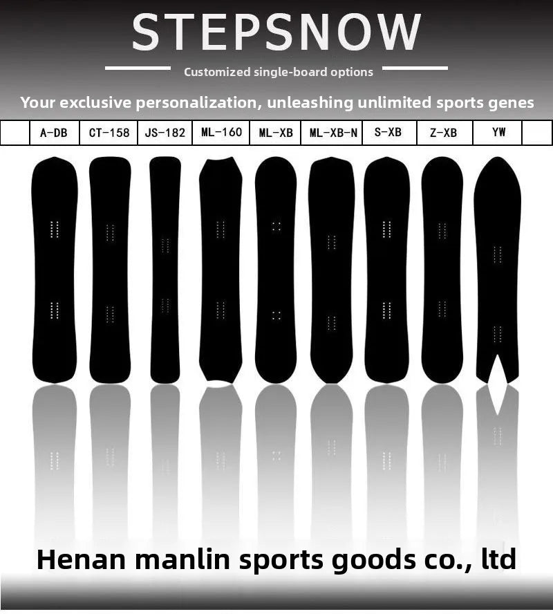 Manlin's New Custom-Made Two-Way Snowboard for Snowboarding Sledding Carving & Park Practice