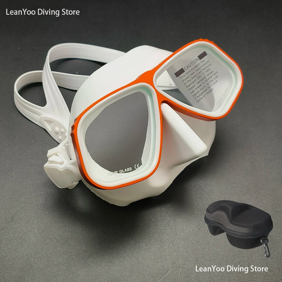 Superior Aluminium Freediving Goggles Similar Apollo Alloy Low Volume Diving Glasses Comfortable Scuba Mask with Black Box