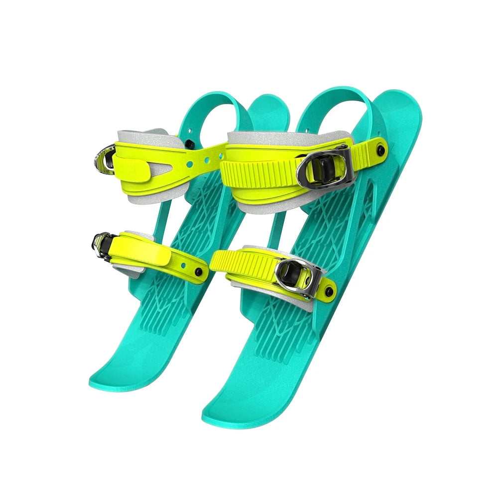 Children's Mini Short Ski Skates Snowboard Adjuatable Adults Short Snow Skateboard Boots Skiboards Portable for Winter Outdoor