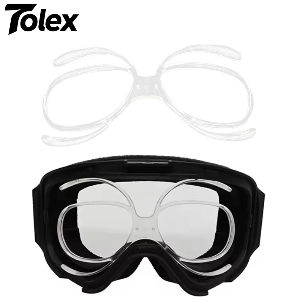 Tolex Ski Goggles Rx Insert Optical Adaptor TR90 Flexible Bendable Universal Size Inner Frame Snowboard Goggle Myopia Frame