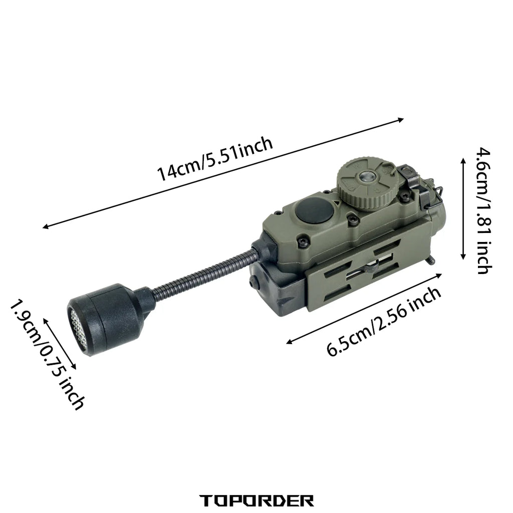 Tactical Sidewinder Helmet Lamp Strobe Light Red/Green/Blue/White/IR Head IFF Light Hunting Fishing Auxiliary LED Flashlight