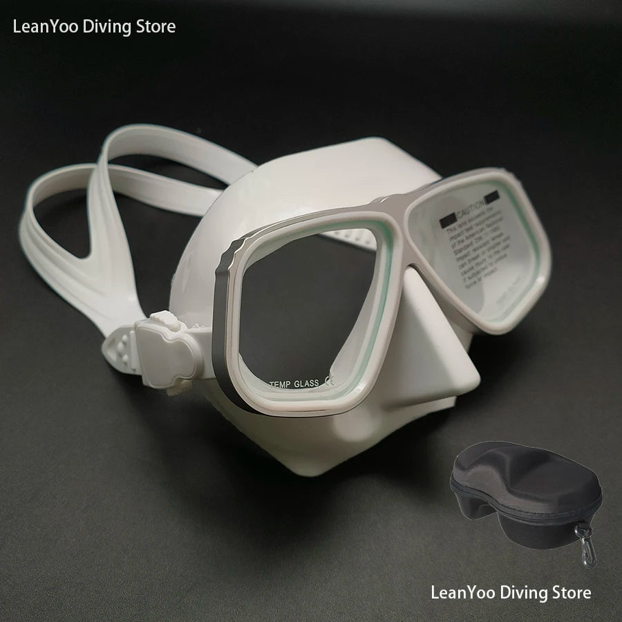 Superior Aluminium Freediving Goggles Similar Apollo Alloy Low Volume Diving Glasses Comfortable Scuba Mask with Black Box
