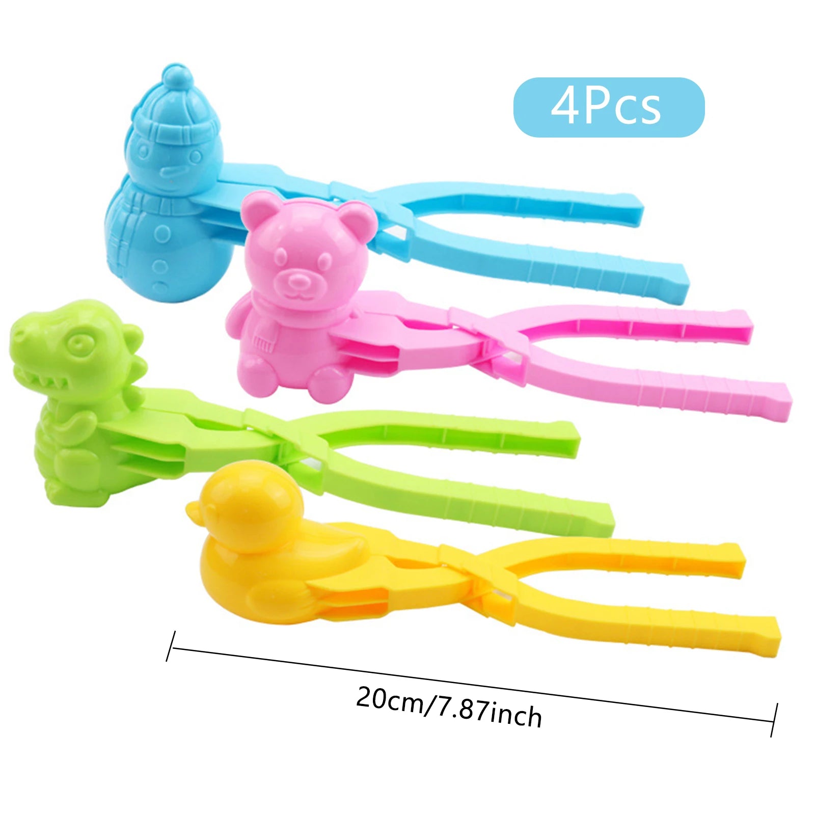 1/4pcs Snowball Maker Clip Multi-shape Cartoon Snow Balls Making Clamps Snow Ball Maker Gadgets Kids s for Snowball Fights Tool
