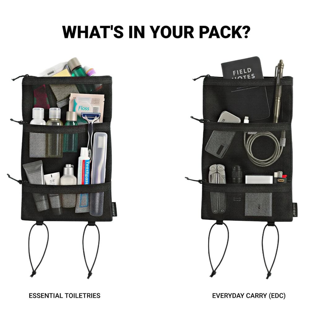 HODRGEAR Ultralight Toiletries Organizer UHMWPE Gridstop | 35g Roll-Up Mesh Pouch | YKK Zippers | Hiking & EDC Storage UL GEAR