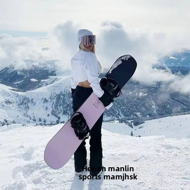 Manlin's New Custom-Made Two-Way Snowboard for Snowboarding Sledding Carving & Park Practice