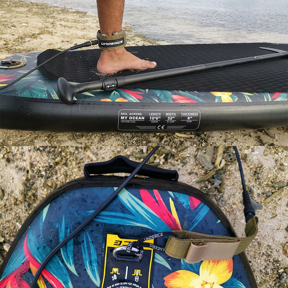 UICE SUP Board Leash Surf Paddle Surf Accessories Surfboard Leash 6-9ft Surf Leg Rope Inflatable Paddle Board Surfing Foot Rope
