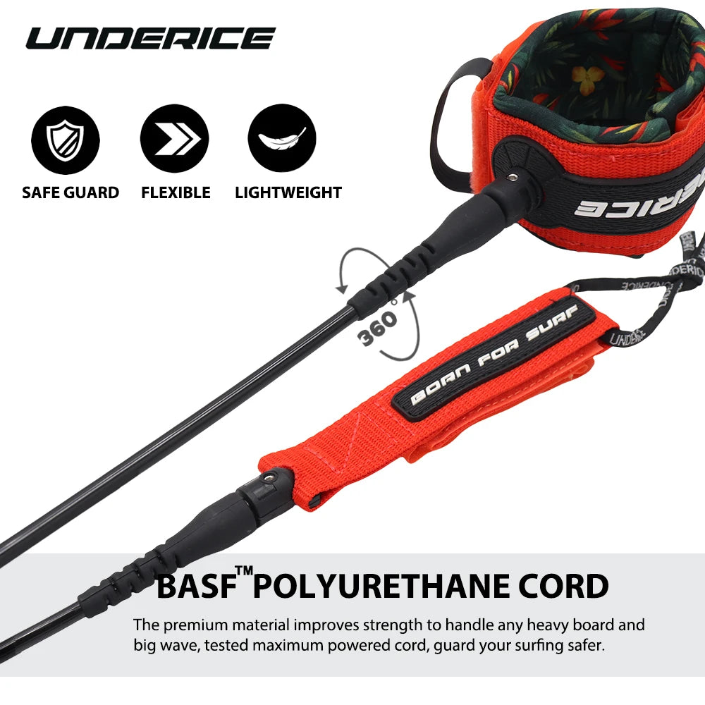 UICE SUP Board Leash Surf Paddle Surf Accessories Surfboard Leash 6-9ft Surf Leg Rope Inflatable Paddle Board Surfing Foot Rope