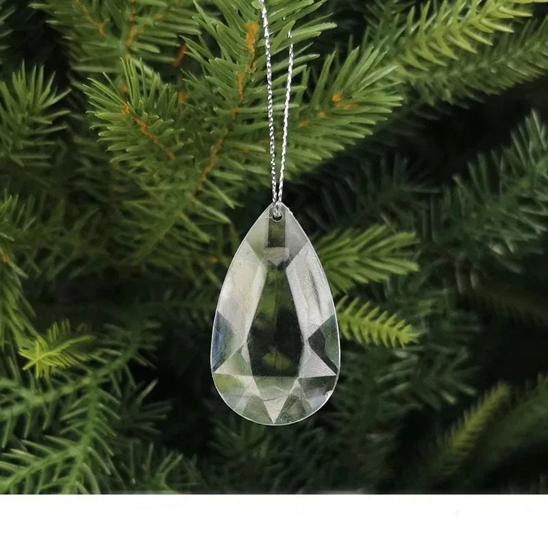 10Pcs Sparkling Snowflake Christmas Tree Hanging Pendant Decor Home Room Decoration Xmas Navidad DIY New Year Gift Wedding Decor