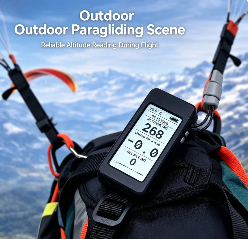 High Precision Paragliding Altimeter Variometer Outdoor Sports Equipment Pilot Flying Accessory for Paragliding & Skydiving