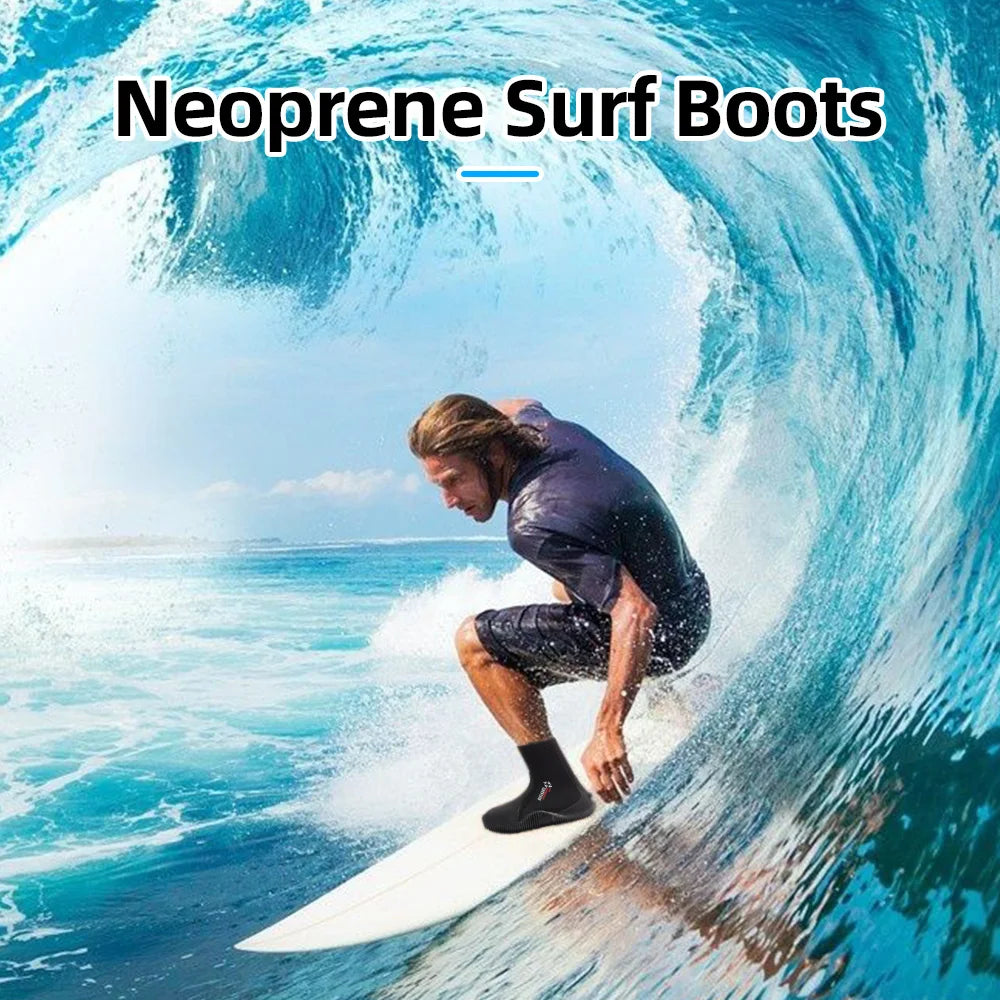 5MM Neoprene Dive Boots Anti-slip Surf Booties Scuba Diving Boots for Sailing Snorkeling Boating Swimming Diving Water Sports